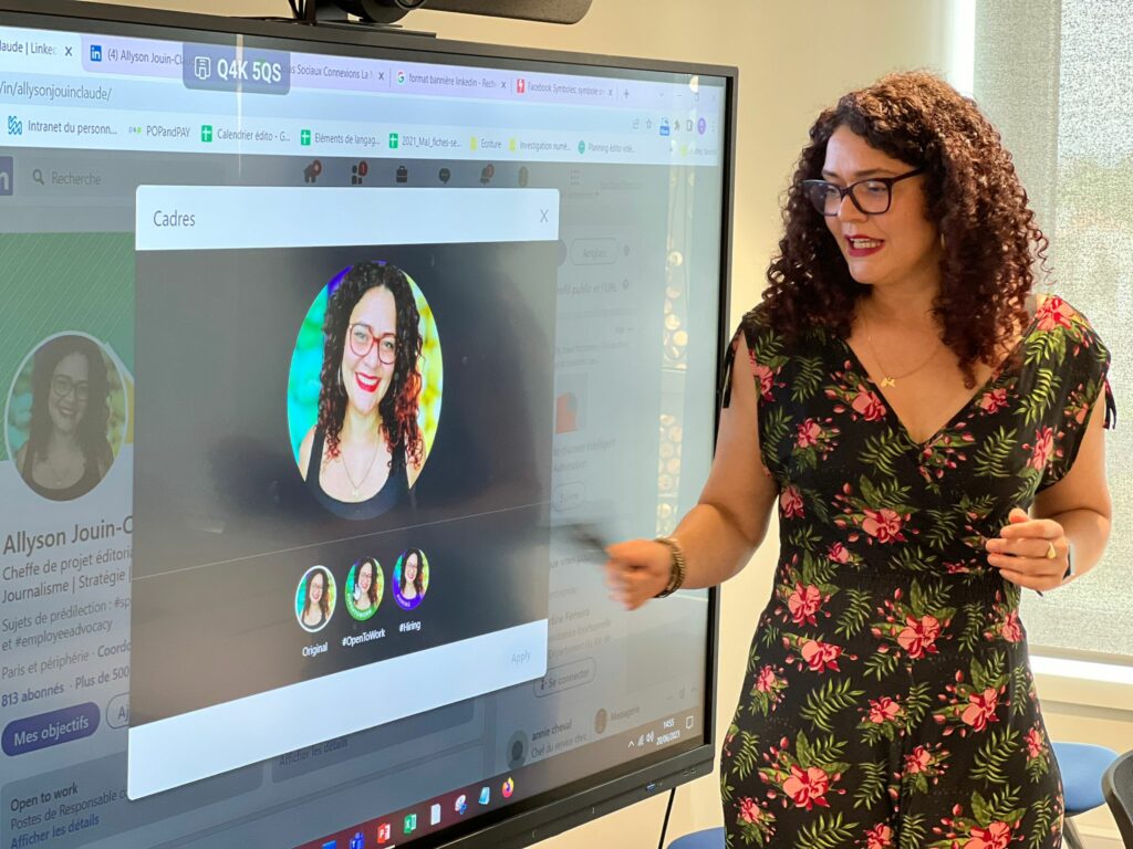 Accueil Allyson Jouin-Claude en formation LinkedIn auprès d’agents de la fonction publique territoriale